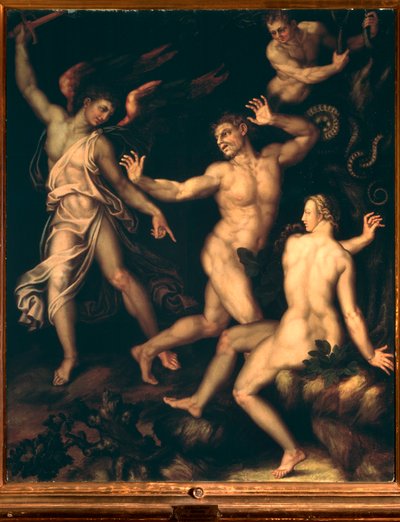 亚当和夏娃被逐出天堂（Paintin 作者 Andrea di Mariotto del Minga