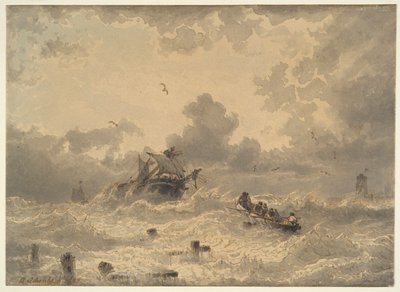 海上风暴 作者 Andreas Achenbach