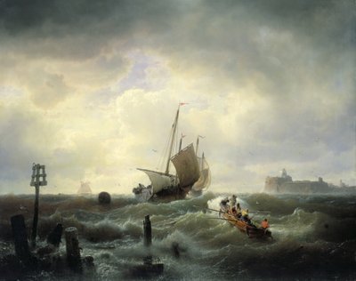 海勒沃茨路易斯海港入口 作者 安德烈亚斯·阿亨巴赫（Andreas Achenbach）