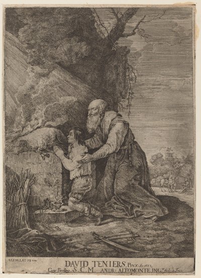 以撒的献祭 作者 安德烈亚斯·阿尔托蒙特（David Teniers the Younger）