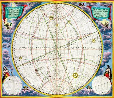 绘制地球和行星运动的地图，1660-1661年 作者 安德鲁·塞拉瑞斯