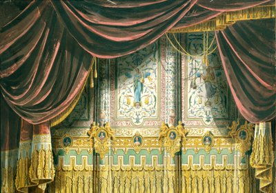 1852年，圣彼得堡迈克尔剧院的窗帘素描 作者 安德烈亚斯·莱昂哈德·罗勒（Andreas Leonhard Roller）
