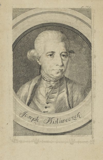 作曲家约瑟夫·米斯利维克（Josef Myslivecek）肖像（1737-1781年，N。1780）。 作者 安德烈亚斯·尼德霍夫（Andreas Niederhofer）