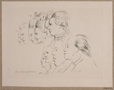 10 幅肖像：Enevold Brandt、Johann Friedrich Struensee、Caroline Mathilde、Julieane Marie、世袭王子 Frederik、克里斯琴七世、Marie Jeanne Clemens、J. F. Clemens、Jens Juel 和 Nicolai Abildgaard。 作者 玛丽珍妮克莱门斯