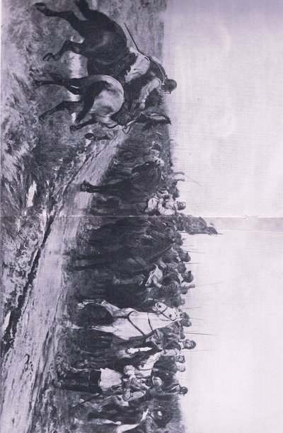 1615年9月3日在邓巴的克伦威尔，1915年从陆地和海上的英国战役的插图 作者 安德鲁·卡里克·高（Andrew Carrick Gow）