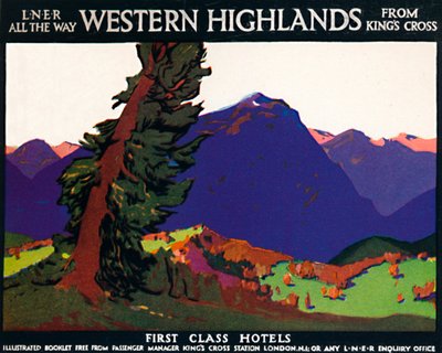 西部高地-一流酒店-英国海报，c1926年 作者 Andrew Johnson