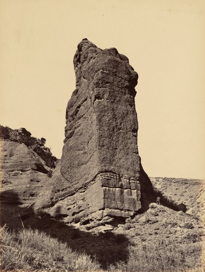 图版 31.纪念碑岩，回声峡谷口，1869 年（照片） 作者 安德鲁·约瑟夫·拉塞尔