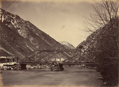 图 42.摩门岔道桥，韦伯卡农河口，1869 年（照片） 作者 安德鲁·约瑟夫·拉塞尔