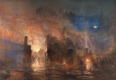1876年7月28日，克莱肯威尔（Clerkenwell）大火 作者 Andrew MacCallum