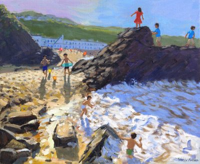登上岩石，圣艾夫斯， 作者 安德鲁·马卡拉（Andrew Macara）