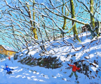 滚雪球，上胡尔姆，斯塔福德郡，2020年，（布面油画）。 作者 安德鲁·马卡拉（Andrew Macara）