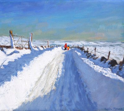 Snowploughed road,Derbyshire Peak District,2019,(oil on canvas) 作者 安德鲁·马卡拉（Andrew Macara）