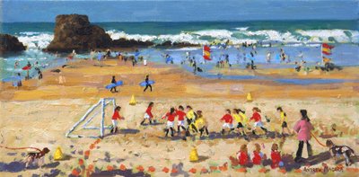 Sports day,Perranporth,2017,(oil on canvas) 作者 安德鲁·马卡拉（Andrew Macara）
