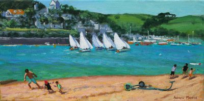 夏季帆船赛，Salcombe，2018年（布面油画） 作者 安德鲁·马卡拉（Andrew Macara）