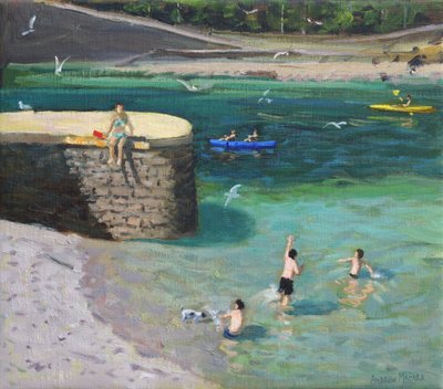 The Harbour,Looe,2018,(oil on canvas) 作者 安德鲁·马卡拉（Andrew Macara）