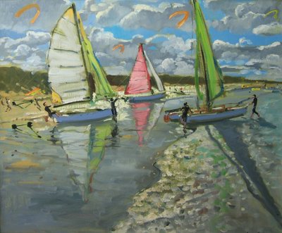 三艘帆船，Bray沙丘，法国 作者 安德鲁·马卡拉（Andrew Macara）