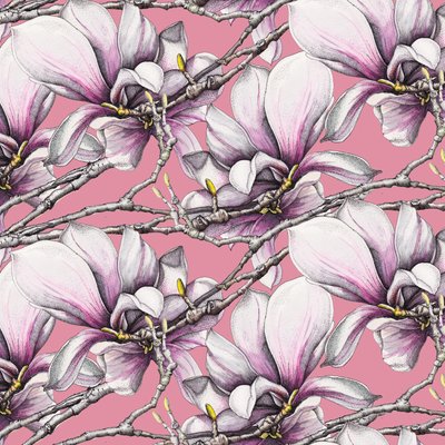 Magnolia, 2019 (watercolour, pen) 作者 安德鲁·沃森