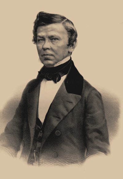 弗拉基米尔·格里戈里耶维奇·本尼迪克托夫（1807-1873）诗人肖像，1870年 作者 安德烈（Andrey Mikhaylovich）Lushev