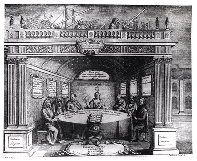 来自Johannes Hevelius（1611-87）的“Prodomus Astronomiae”的伟大天文学家于1690年在格但斯克出版 作者 安德烈·斯泰奇
