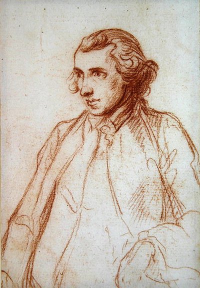 绅士的肖像（红色粉笔画） 作者 当归 (attr. To) Kauffmann