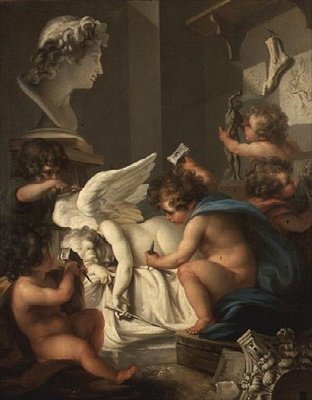 雕塑（布面油画） 作者 当归 (attr. To) Kauffmann