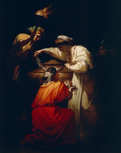 克利奥帕特拉装饰马克-安东尼之墓 作者 Angelica Kauffmann