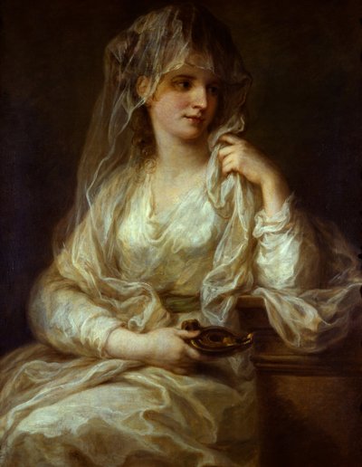作为维斯塔维尔京女的肖像，1782年 作者 当归考夫曼