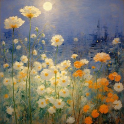 花卉 37》，约 2021 年（布面油画） 作者 
