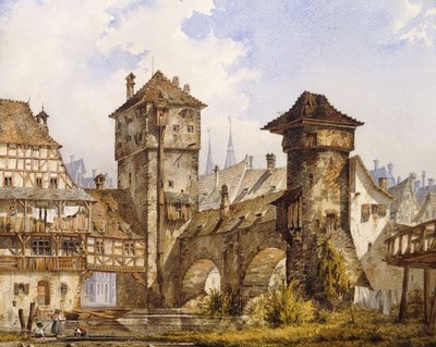 纽伦堡景观，1856年 作者 安吉洛·奎格利奥（Angelo Quaglio）