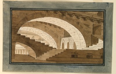 舞台设计，皇宫地下室内部 作者 Angelo Toselli