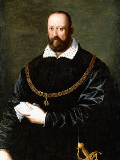 半身的科西莫·德·美第奇一世肖像，身穿金羊毛勋章 作者 Angelo di Cosimo Allori