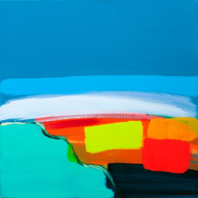 Lime and Red landscape, 2017 作者 安吉·肯伯（Angie Kenber）