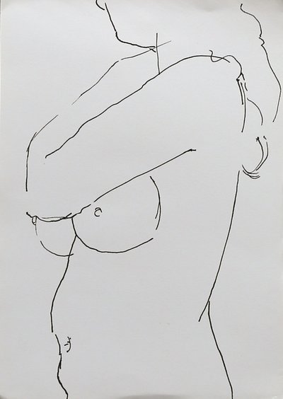 Nude with Folded Arm, 2019 作者 Angie Kenber