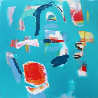 内在之光 I，2021 年（布面丙烯和拼贴画） 作者 安吉·肯伯（Angie Kenber）