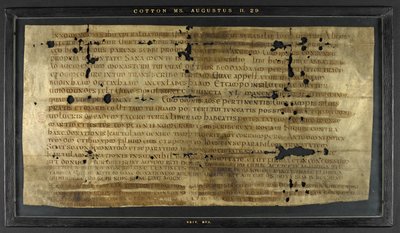 东撒克逊国王塞比（Sebbi，卒于 685-706 年）的亲戚 Hodilredus（Æthelred）授予女修道院院长 Hedilburg（Æthelburg）的赠与书 作者 盎格鲁撒克逊盎格鲁撒克逊