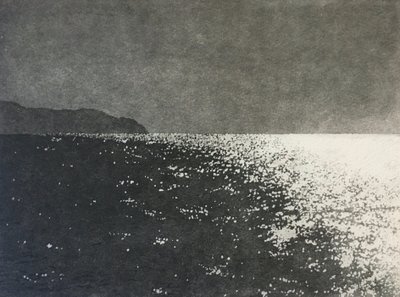 舞动的光芒，2021（纸上凹版画） 作者 安格斯火腿