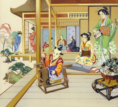 18 世纪的日本住宅（水粉纸） 作者 安格斯·麦克布莱德