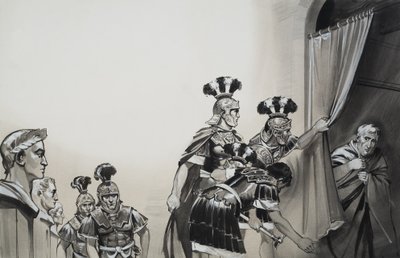 克劳狄乌斯（公元前 10 年-公元 54 年）（纸面水粉画） 作者 安格斯·麦克布莱德