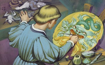 达芬奇为讨好父亲而画的盾牌（纸面水粉画） 作者 安格斯·麦克布莱德