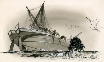 尼禄的母亲阿格里皮娜游泳上岸 作者 安格斯·麦克布莱德