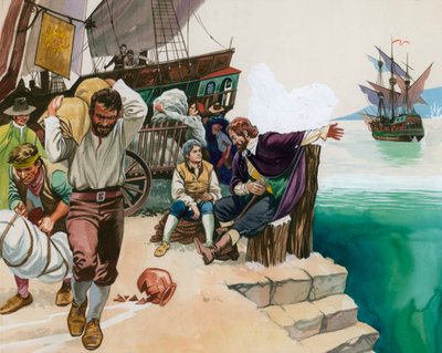 海盗在港口登陆 作者 安格斯·麦克布莱德