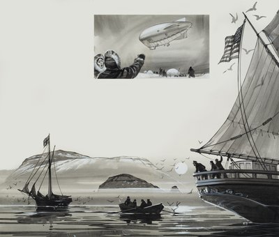 罗尔德-阿蒙森（1872-1928）（纸上水粉画） 作者 安格斯·麦克布莱德
