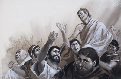 阿格里帕统治时期，选自《罗马的荣耀》（纸本水粉画） 作者 安格斯·麦克布莱德