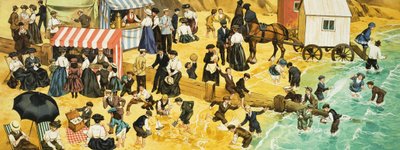 维多利亚或爱德华时期的海滩场景 作者 安格斯·麦克布莱德