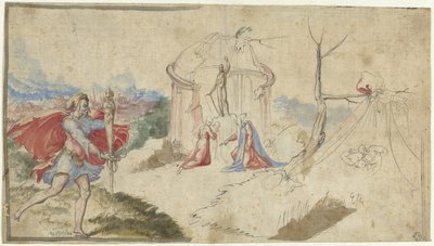 神话场景（埃涅阿斯逃离特洛伊？） 作者 安妮罗·雷迪塔