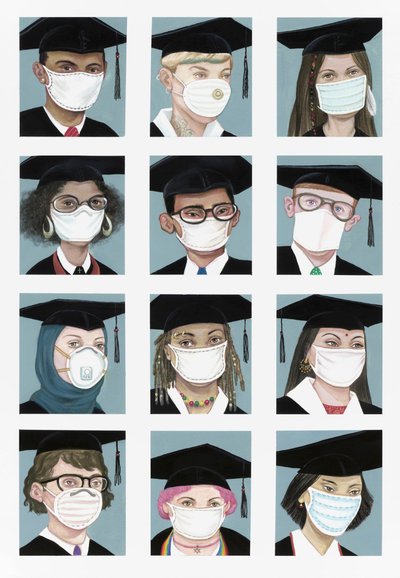2020 届，2020 年（插图板上的丙烯画） 作者 安妮塔昆兹