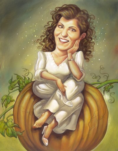 我的大发希腊婚礼》，2002 年（插图板上的丙烯画） 作者 安妮塔昆兹