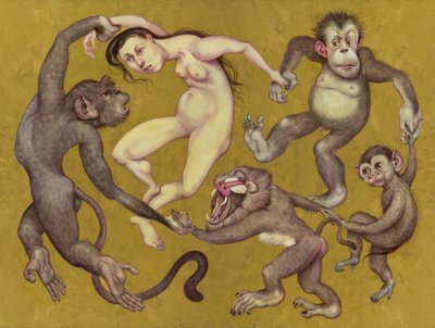 玉林舞者》，2015 年（插图板上的丙烯颜料） 作者 安妮塔昆兹