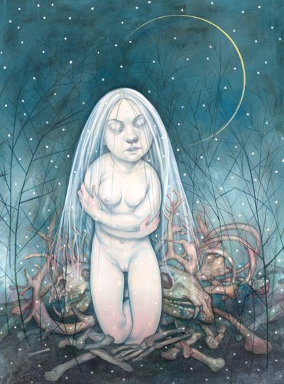 冬季，2013 年（插图板上的丙烯颜料） 作者 安妮塔昆兹