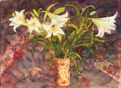 百合花（水彩） 作者 安·奥拉姆